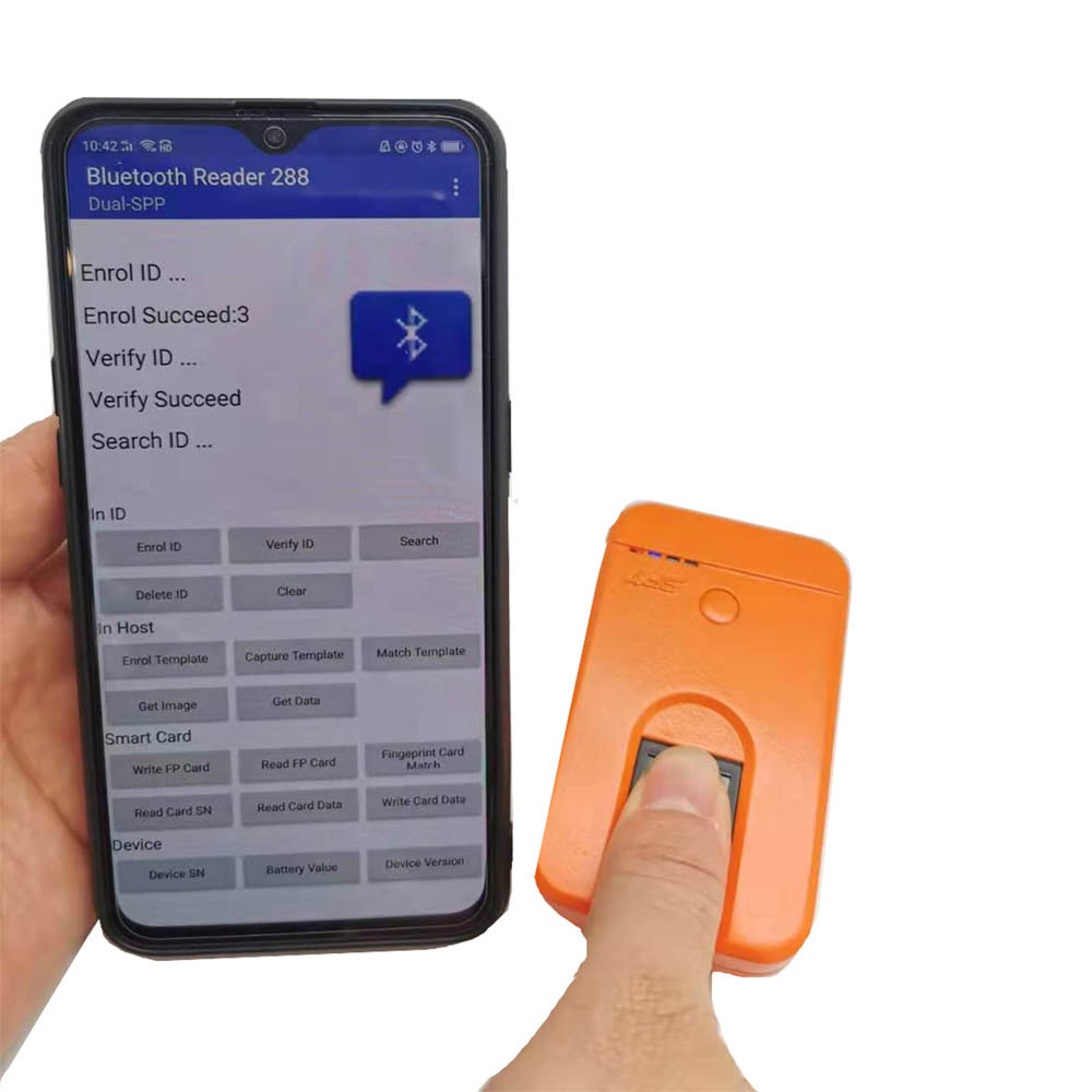 Android Bluetooth biyometrik tablet tarayıcı