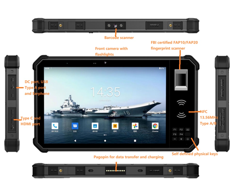IP68 Biyometrik Tablet