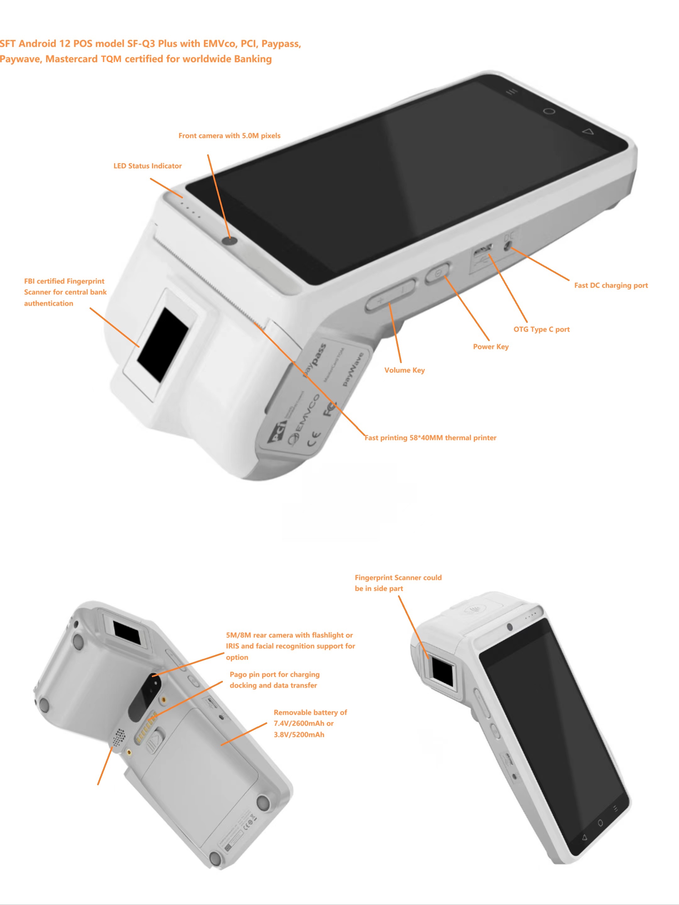 Police portable fingerprint scanner