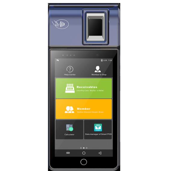 FBI sertifikalı parmak izi modülü eklemek için Android EMV POS modeli T1
